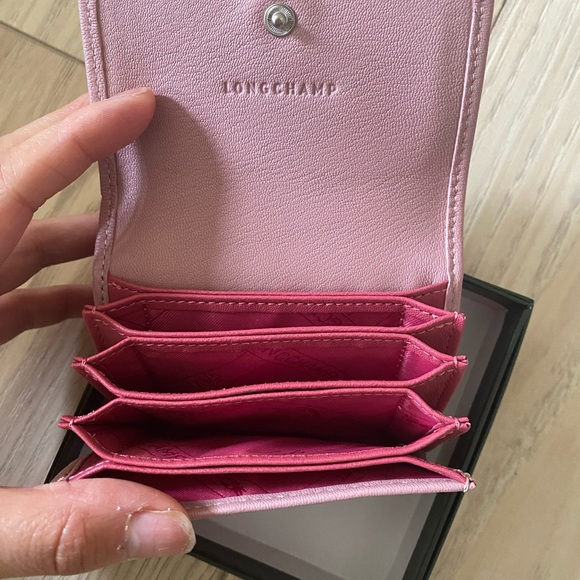 Longchamp Pink Key & Card Holder - Picture 3 of 4